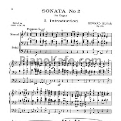 Ноты Эдуард Элгар - Соната для органа №2 си-бемоль мажор (Op. 87A) - предпросмотр