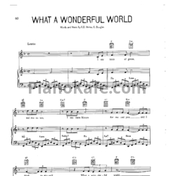 Ноты Louis Armstrong - What a wonderful world - предпросмотр