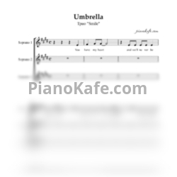 Ноты Трио "Smile" - Umbrella (Партитура для вокального ансамбля) - предпросмотр