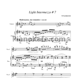 Ноты Дмитрий Явтухович - Light Intermezzo 7 - предпросмотр