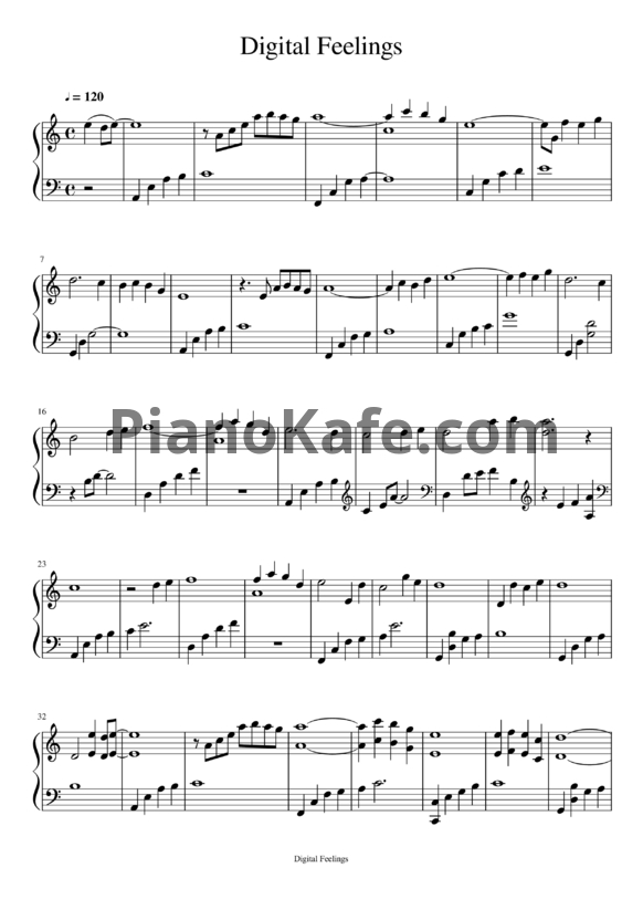 Ноты Vitalie Rotaru - Digital feelings - PianoKafe.com