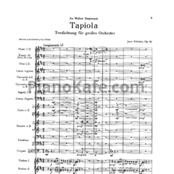 Ноты Ян Сибелиус - Симфоническая поэма "Тапиола" (Op. 112, партитура) - предпросмотр