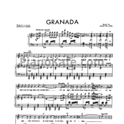 Ноты Agustin Lara - Granada - предпросмотр