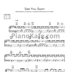 Ноты Coldplay - See you soon - предпросмотр