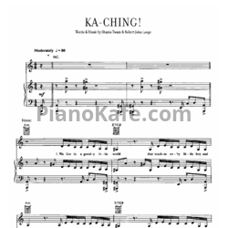 Ноты Shania Twain - Ka-Ching! - предпросмотр