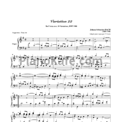 Ноты И. Бах - Variation 22 (BWV 988) - предпросмотр
