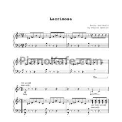 Ноты Regina Spektor - Lacrimosa - предпросмотр