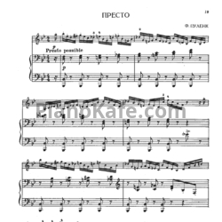 Ноты Франсис Пуленк - Presto - предпросмотр