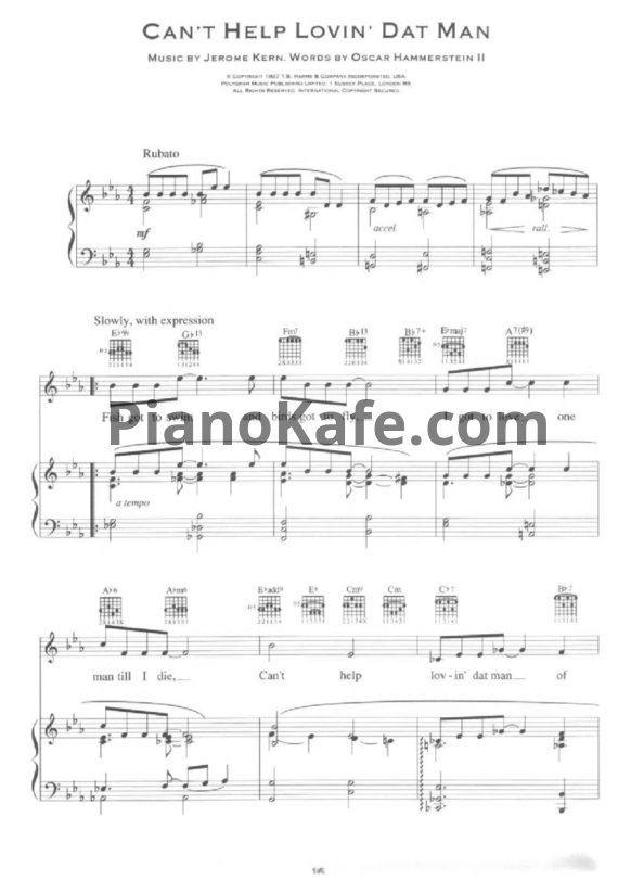Ноты Barbara Streisand - Can't help lovin' dat man - PianoKafe.com
