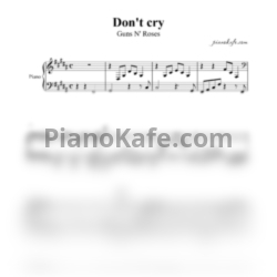 Ноты Guns N’ Roses - Don't cry (Piano cover by Gamazda)