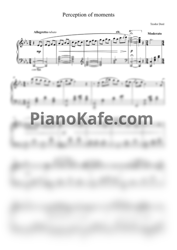 Ноты Teodor Doré - Perception of moments - PianoKafe.com