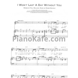 Ноты Barbara Streisand - I won't last a day without you - предпросмотр