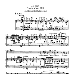 Ноты И. Бах - Кантата №181 "Leichtgesinnte flattergeiser" (BWV 181) - предпросмотр