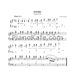 Ноты Карл Черни - Этюд №30 (Г. Гермер) - предпросмотр