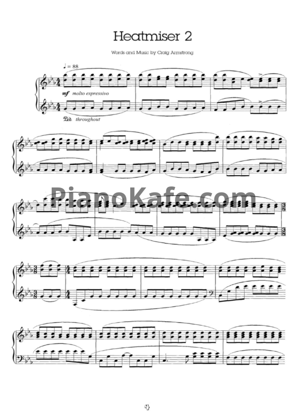 Ноты Craig Armstrong - Heatmiser 2 - PianoKafe.com