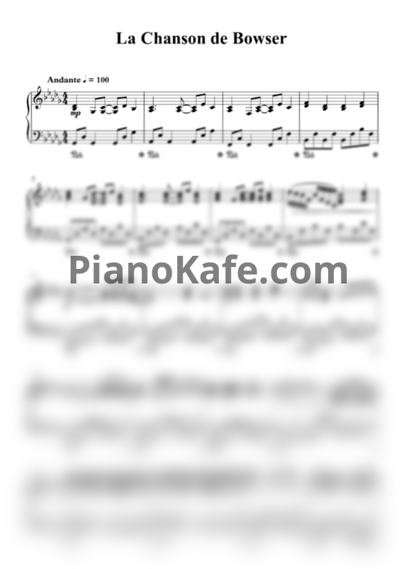 Ноты La chanson de bowser - PianoKafe.com