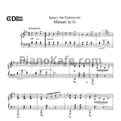 Ноты И. Падеревский - Менуэт соль минор (Op. 14, №1) - предпросмотр