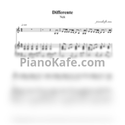 Ноты Nek - Differente - предпросмотр