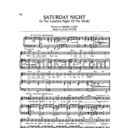 Ноты Frank Sinatra - Saturday night (Is the loneliest night of the week) - предпросмотр