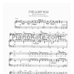 Ноты Elvis Presley - I've lost you - предпросмотр