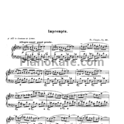 Ноты Фредерик Шопен - Экспромт ля-бемоль мажор (Op.29) - предпросмотр