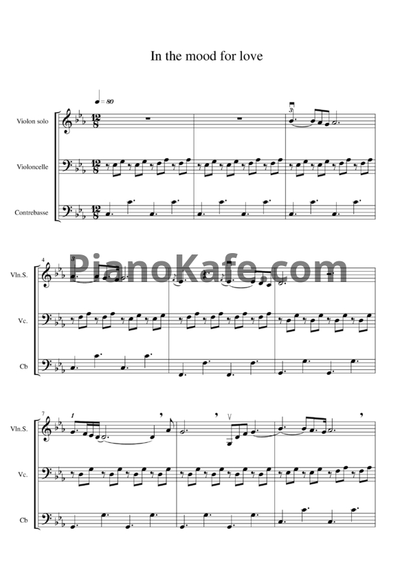 Ноты Shigeru Umebayashi - In the mood for love (Yumeji's theme) - PianoKafe.com