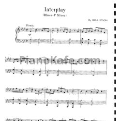 Ноты Bill Evans - Interplay - предпросмотр