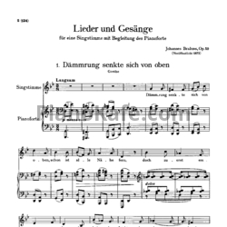 Ноты И. Брамс - Песни и напевы (Op. 59) - предпросмотр