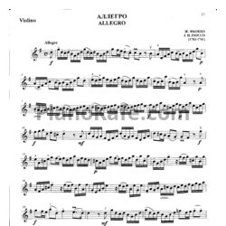Ноты Ж. Фьокко - Аллегро (Скрипка)