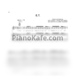 Ноты Katy Perry - E.T. - предпросмотр