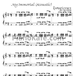 Ноты Evanescence - My immortal (Acoustic) - предпросмотр