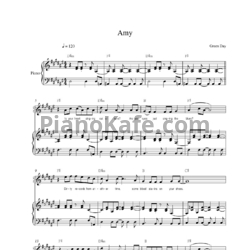Ноты Green Day - Amy - предпросмотр