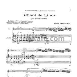 Ноты Andre Jolivet - Chant de linos - предпросмотр
