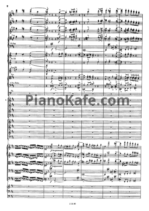 Ноты И. Брамс - `Триумфальная песнь` (`Triumphlied`) для баритона, восьмиголосного хора и оркестра (Op. 55) - PianoKafe.com