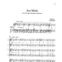 Ноты Javier Busto - Ave Maria - предпросмотр