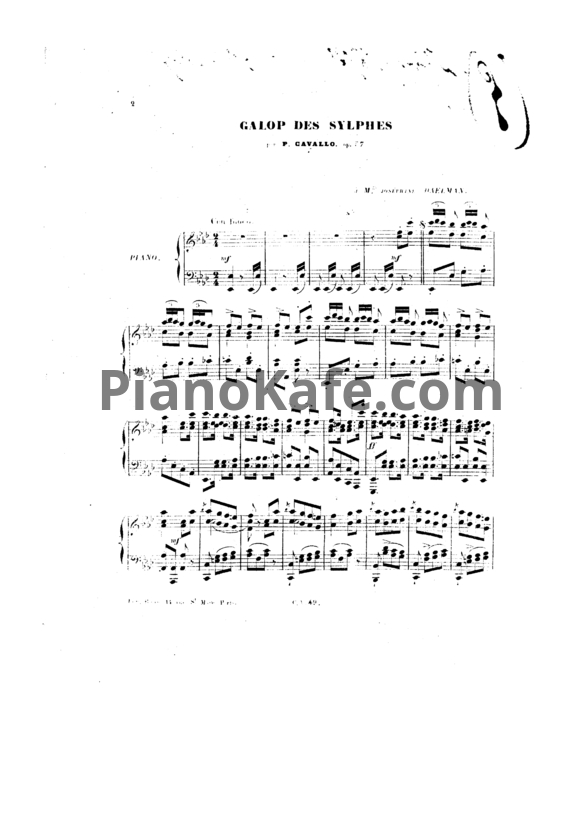 Ноты Peter Cavallo - Galop des Sylphes, Op. 57 - PianoKafe.com