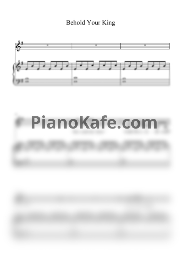 Ноты Kirk Kirkland - Behold your King - PianoKafe.com