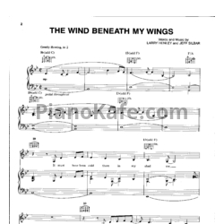 Ноты Bette Midler - The wind beneath my wings - предпросмотр