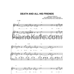 Ноты Coldplay - Death and all his friends - предпросмотр