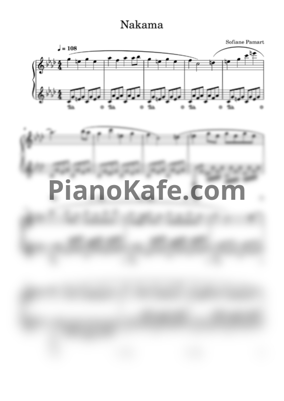 Ноты Sofiane Pamart - Nakama - PianoKafe.com