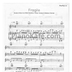 Ноты Delta Goodrem - Fragile - предпросмотр