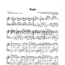 Ноты Kaiser Chiefs - Ruby