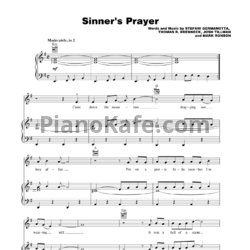 Ноты Lady Gaga - Sinner's prayer (2)