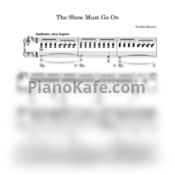 Ноты Freddie Mercury - The show must go on - предпросмотр