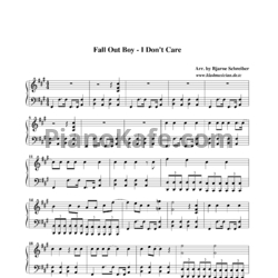 Ноты Fall Out Boy - I don't care - предпросмотр