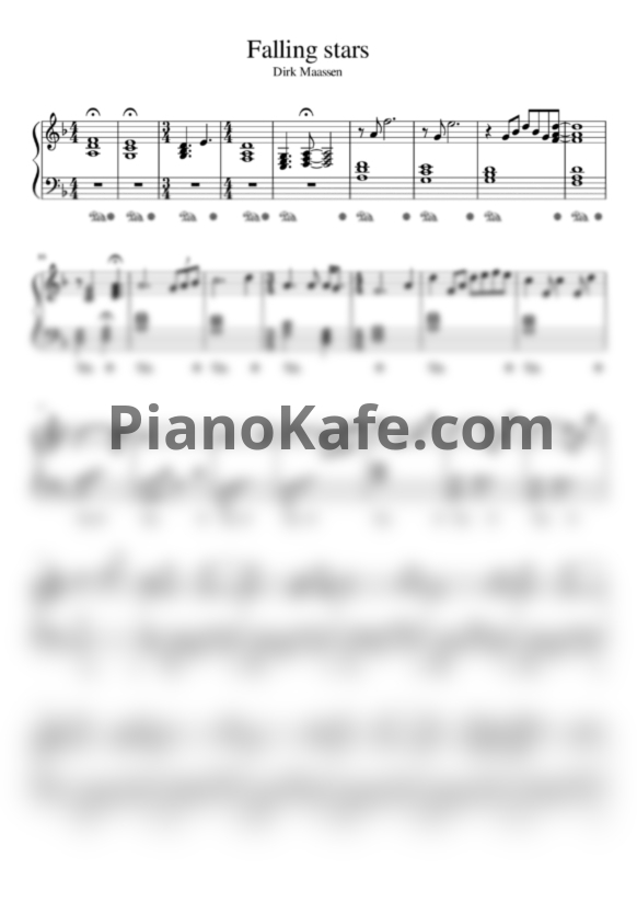 Ноты Dirk Maassen - Falling stars - PianoKafe.com