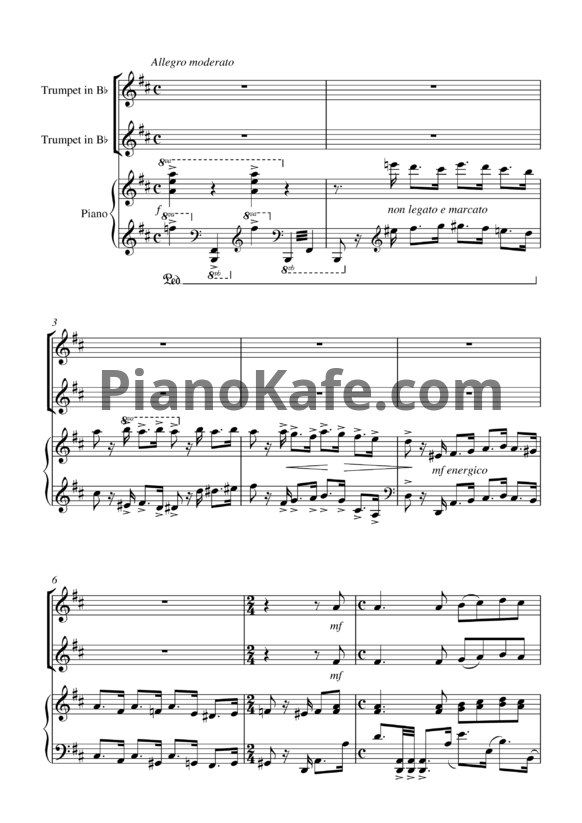 Ноты Илья Арзуманов - Весенняя гроза (Для двух труб и фортепиано) - PianoKafe.com