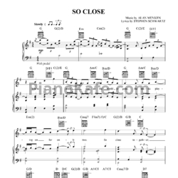 Ноты Alan Menken - So close - предпросмотр