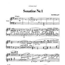 Ноты Ян Сибелиус - 3 сонатины для фортепиано (Op. 67) - предпросмотр