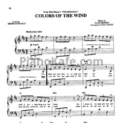 Ноты Vanessa Williams - Color of the wind - предпросмотр